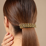 Load image into Gallery viewer, Elegant Metal Barrette Hair Clip - Silver Tone with Rhinestone Details 1 Piece