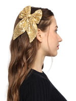 Load image into Gallery viewer, Trendy Golden Hair Bowclip for Girls & Women Pack of 1
