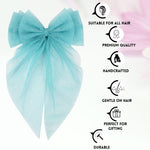 Load image into Gallery viewer, Hair Bows for Women/Girls Blue & Brown Colour Set of 2