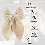 Load image into Gallery viewer, Hair Bow For Women/Girls Beige Colour Pack of 1