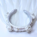 Load image into Gallery viewer, Floral White Veil Headband for Women Pack of 1
