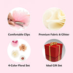 Load image into Gallery viewer, Floral Hair Clips Elegant Flower Bows For Women Set of 4