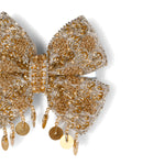 Load image into Gallery viewer, Handmade Golden Embellished Hair Bow for Girls & Women