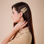 Load image into Gallery viewer, Hair Tic Tac Pins with Golden Embroidery For Girls & Women