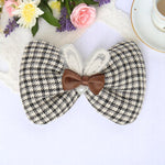 Load image into Gallery viewer, Radhu & Kabby Layered Bow Hair Clips for Girls & Women | Set of 3 Bows in Neutral Shades for Party & Daily Wear