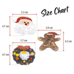 Load image into Gallery viewer, Christmas-Themed Hair Claw Clips - Festive Santa, Gingerbread & Wreath Set of 3