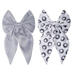 Load image into Gallery viewer, Trendy Satin Hair Bow for Women Black & White Colour Set of 2