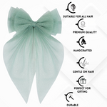Load image into Gallery viewer, Hair Bows Clips for Women Light Green & Peach Colour Set of 2