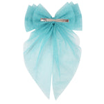 Load image into Gallery viewer, Hair Bows for Women/Girls Blue & Brown Colour Set of 2