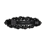 Load image into Gallery viewer, Black Beaded Floral Barrette for Elegant Styling 1 Piece