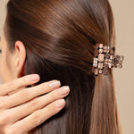 Load image into Gallery viewer, Metal Hair Clutchers – Gold, Rose Gold & Silver with Crystals Set of 3