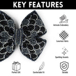 Load image into Gallery viewer, Handmade Black Embellished Hair Bow for Girls & Women