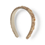 Load image into Gallery viewer, Golden Beaded Handmade Hairband
