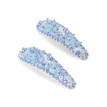 Load image into Gallery viewer, Hair Clips with Blue Embroidery For Girls & Women