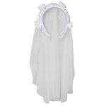 Load image into Gallery viewer, Floral White Veil Headband for Women Pack of 1