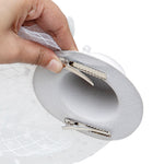 Load image into Gallery viewer, Radhu & Kabby Fascinator Hat for Girls/Women | White Hat with Polka Dot Veil, Mesh Bow | Hair Accessory for Weddings, Outings and Special Events