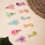 Load image into Gallery viewer, Cute Pastel Hair Clips for Girls Pink & Blue Pack of 4