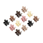 Load image into Gallery viewer, Radhu & Kabby Mini Flower Claw Clips for Girls | Matte Finish with Marble Pattern | Set of 12 Strong Grip Multicolor Clips for Styling