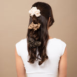 Load image into Gallery viewer, Radhu & Kabby Polyester Hair Scrunchies for Women | Set of 6 Elegant Neutral Shades | Hair Ties for Everyday & Special Occasions