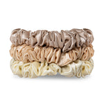 Load image into Gallery viewer, Neutral Satin Scrunchies – Pack of 6 Soft Hair Ties