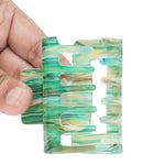 Load image into Gallery viewer, Radhu & Kabby Large Marble Finish Hair Clutcher Clips | Set of 3 Rectangle Claws in Multicolor Tones | Strong Grip for Thick Hair | Stylish Daily Hair Accessories