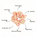 Load image into Gallery viewer, Satin Scrunchies - Pink, Peach & Green Pack of 3