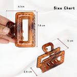 Load image into Gallery viewer, Rectangle Hair Claw Clips for Women in Neutral and Festive Shades – Set of 4