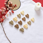 Load image into Gallery viewer, Radhu & Kabby Mini Claw Clips for Girls | 12-Piece Glossy Acrylic Finish | Strong Hold Hair Accessories for Everyday & Festive Wear