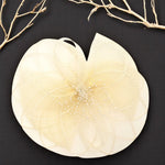 Load image into Gallery viewer, Radhu & Kabby Fascinator Hat for Girls/Women | Set of 1 Lemon Hat with Pearl & Mesh Bow Design | Includes Alligator Clip & Headband
