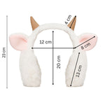 Load image into Gallery viewer, Radhu & Kabby Cozy Horn Plush Earmuffs | Soft, Warm & Lightweight Winter Ear Warmer