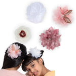 Load image into Gallery viewer, Hair Bow Flower Hair Clips for Kids & Women Pack of 4