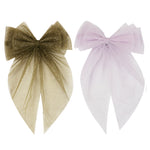Load image into Gallery viewer, Hair Bow for Women/Girls Olive Green, Lavender Colour Pack of 2