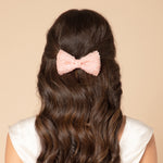 Load image into Gallery viewer, Crystal Beaded Hair Bows Black & Pink Hair Clips for Women Set of 2