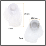 Load image into Gallery viewer, Radhu & Kabby Fascinator Hat for Girls/Women | White Hat with Polka Dot Veil, Mesh Bow | Hair Accessory for Weddings, Outings and Special Events