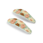 Load image into Gallery viewer, Hair Tic Tac Pins with Floral Embroidery - Garden Theme