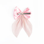 Load image into Gallery viewer, Pink Pleated Hair Bow Clip – Elegant Accessory for All Occasions Pack of 1