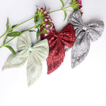 Load image into Gallery viewer, Trendy Hair Bow for Women/Girls Silver Colour 1 Pcs