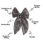 Load image into Gallery viewer, Trendy Hair Bow for Girls Black Colour 1 Pcs