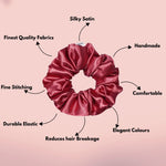 Load image into Gallery viewer, Satin Scrunchies - Multi-Colour Hair Accessories Set of 10