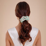 Load image into Gallery viewer, Satin Scrunchies - Pink, Peach & Green Pack of 3