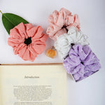 Load image into Gallery viewer, Hair Scrunchies Colourful Elastic Ties Combo Pack of 4