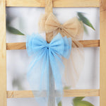 Load image into Gallery viewer, Handmade Hair Bows for Women Blue Beige Pink Colour Set of 3