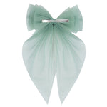 Load image into Gallery viewer, Hair Bows Clips for Women Light Green & Peach Colour Set of 2