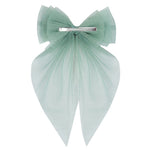 Load image into Gallery viewer, Hair Bows Clips for Women Light Green & Peach Colour Set of 2