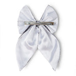 Load image into Gallery viewer, Handmade Satin Hair Bow Classic Black & White Pack of 2