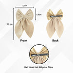 Load image into Gallery viewer, Hair Bow For Women/Girls Beige Colour Pack of 1