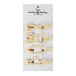 Load image into Gallery viewer, Pearl Hair Clips - Stylish Bow & Crown Hairpins Set of 4