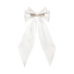 Load image into Gallery viewer, Satin Hair Bow Clips Black & White Set of 2