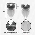 Load image into Gallery viewer, Hair Bow Pins for Girls White & Black Set of 2