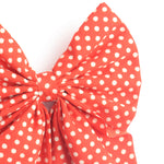 Load image into Gallery viewer, Red Polka Dot Hair Bow Clip for a Retro Look Pack of 1